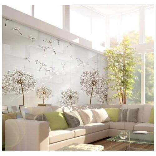 3d wallpaper custom 3d wall murals wallpaper mural Fashion Fine hand-painted gold dandelion background wall decor 3d living room