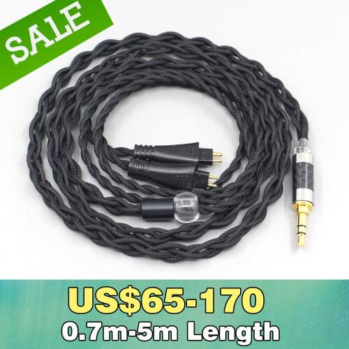 Pure 99% Silver Inside Headphone Nylon Cable For FOSTEX TH900 MKII MK2 TH-909 TR-X00 TH-600 Earphone headset LN007445