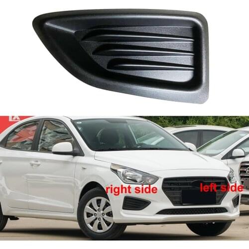 For Hyundai Verna 2017 2018 2019 2020 Fog Lamp Shell Front Bumper Grille Driving Lamp Cover Fog Light Cover
