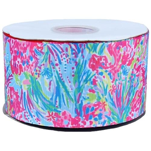 FLRA Ribbon Flora Ribbons 100% polyester rainbow gradient ombre ribbon for hair bows