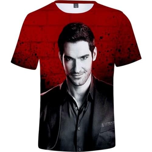 Lucifer 3D Printed T Shirt Men Women Fashion Casual Popular Lucifer Morningstar Short Sleeve Summer Streetwear Oversized T-shirt