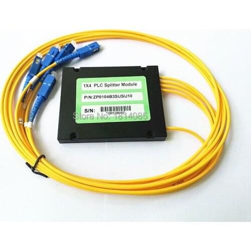 Hot Sale 5pieces/lot 3.0mm 1x4 ABS Box Module Type SC/PC Connector Fiber Optical PLC Splitter