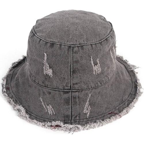 Korean 2020 Summer Washed Denim Bob Femme Sun Hat Men Women Floppy Cap fishing hat Beach Bucket Hats Female Hip Hop Cap Panama