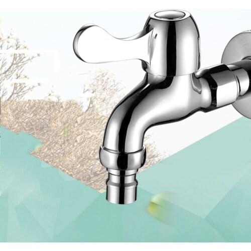 Single Handle Brass Chrome Washing Machine Wall Mounted Bathroom Faucet Tap