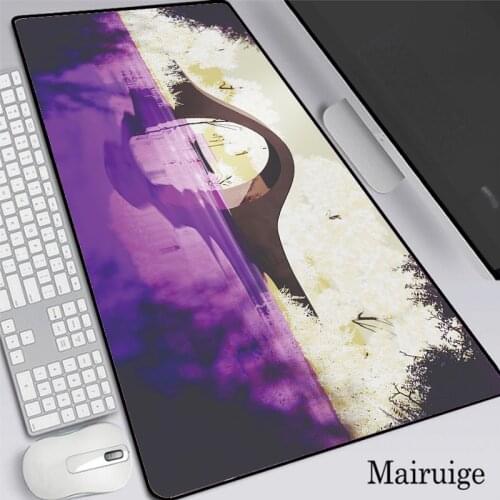 Colorful Anime Large Arch Bridge Locking Edge Mouse Pad Office Desk Laptop Keyboard Mat Gaming Accessories Universal Desk Pads