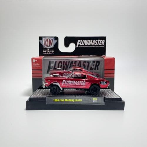 M2 Machines 1:64 1966 Ford mustang gasser FLOWMASTER Linear acceleration modified vehicle Limited die-cast metal car model