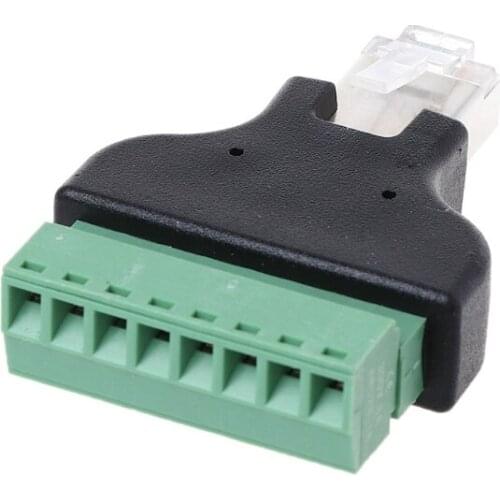 RG45 8P8C Pin Metal Cable Modular Plugs Screw Binding Post Terminals Adapter L69A