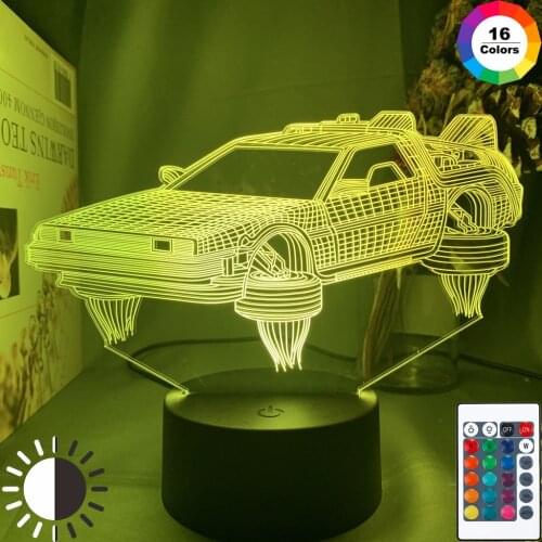 Science Fiction Car Led Night Light for Kids Bedroom Decor Unique Birthday Gift for Children Study Room Desk 3d Lamp Sci-fi Car