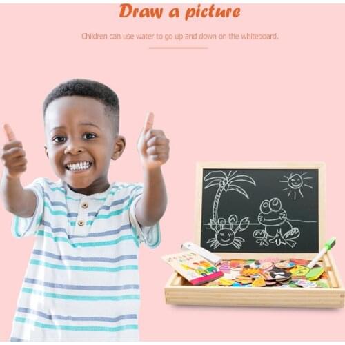 Education Magnetic Wooden Figure Animals Farming Drawing Board Box Kids Toy Educational Toy Gift for Children Gift