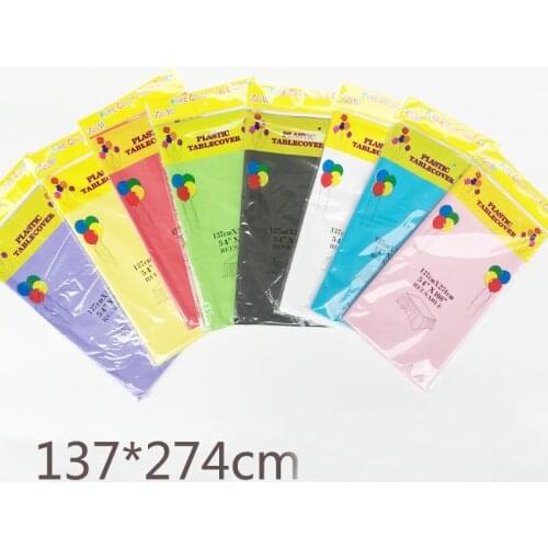 20pcs 137*274cm Solid Color Tablecloth Table Cover Disposable Tableware Birthday Celebration Wedding Catering Events Halloween