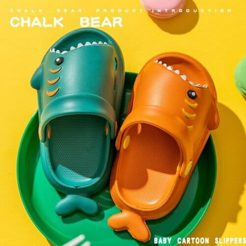 New Cartoon Sandals for Boy Shoes EVA Beach Non-slip Hole Shoes Children Slippers