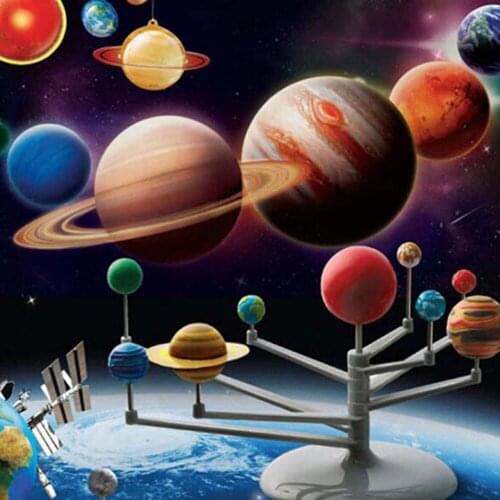 Solar System Nine Planets Planetarium Model Kit Astronomy Science Project DIY Kids Gift Worldwide Sale Early Education For Child