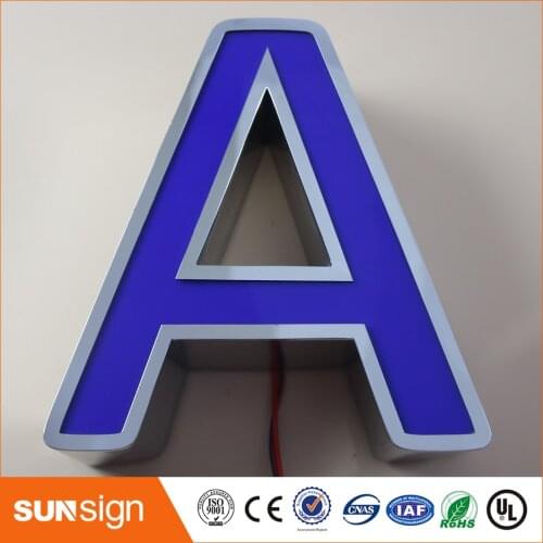 LED channel letters signs 3D outdoor customized illuminated signage