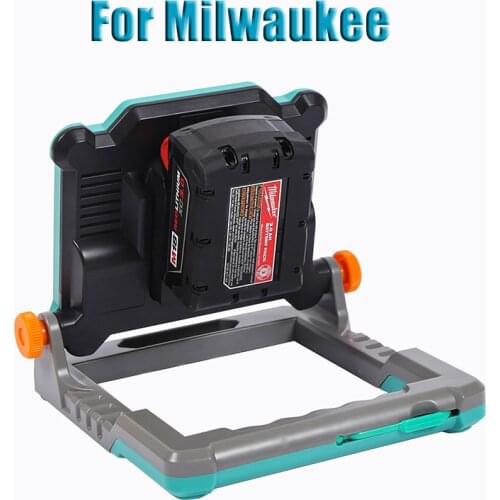 60W LED Work Light 18/14.4V Cordless LED Flashlight with USB Outdoors Spotlight Light for Milwaukee DCB200 for Dewalt No Battery