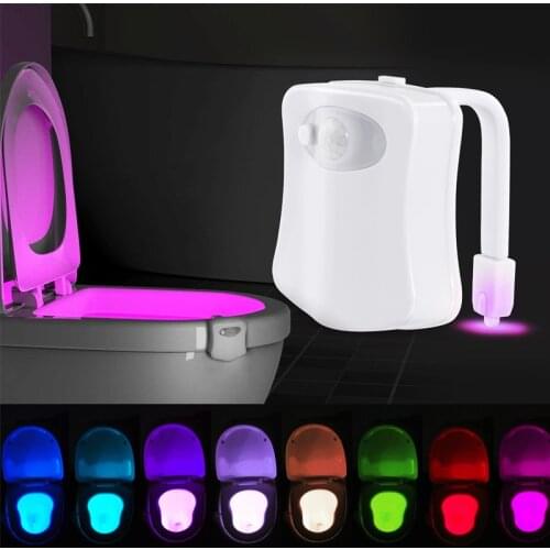 ZK10 Smart PIR Motion Sensor Toilet Seat Night Light 8 Colors Waterproof Backlight For Toilet Bowl LED Luminaria Lamp Toilet