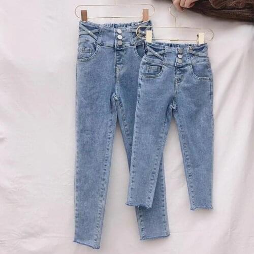 Spring kids girls jeans New versatile stretch jeans childrens teen girls high waist Leggings pencil pants clothes