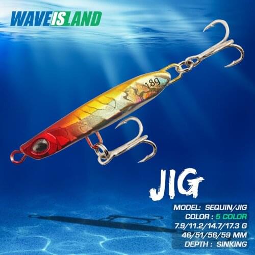 WAVEISLAND 2021 Metal Fishing Lure Jig 7.9-17.3g Accessories De Pesca Full In Water Saltwater Lures For Sea Bass Fish Carp Baits