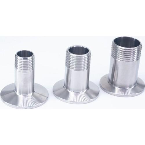 1/2" 3/4" 1" 1-1/4" 1-1/2" 2" NPT Male x 1.5" 2" 2.5" Tri Clamp 304 Stainless Steel Sanitary Ferrule Fitting Home Brew Beer