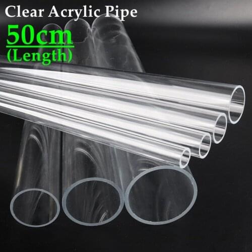 2pcs 50cm Outer Dia.16-90mm Transparent Acrylic Tube Plexiglass Pipe Aquarium Fish Tank Organic Glass Tube Industry Tubes OEM