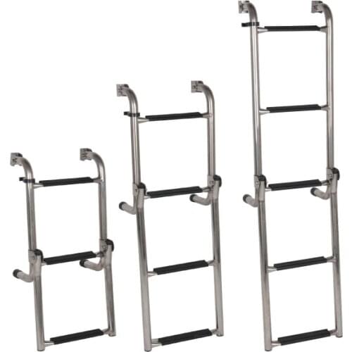 316 Stainless Steel Long Base Boarding Ladder 3 4 5 Steps Swim Platform Marine