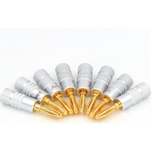 Nakamichi Banana Plug 24K Gold Pure Copper Adapter Audio Socket Jack Screw Electronic Connector Terminals