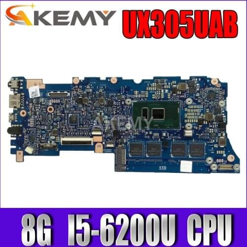Akemy UX305UAB 8G/I5-6200U/AS 90NB0AB0-R00040 Motherboard For Asus UX305UAB Laptop Mainboard 100% Tested