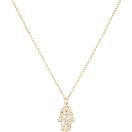 CANNER The Hand Of Evil Real 925 Sterling Silver Necklace For Women Jewelry Charming Pendant Chain 18K Choker Bijoux Collar