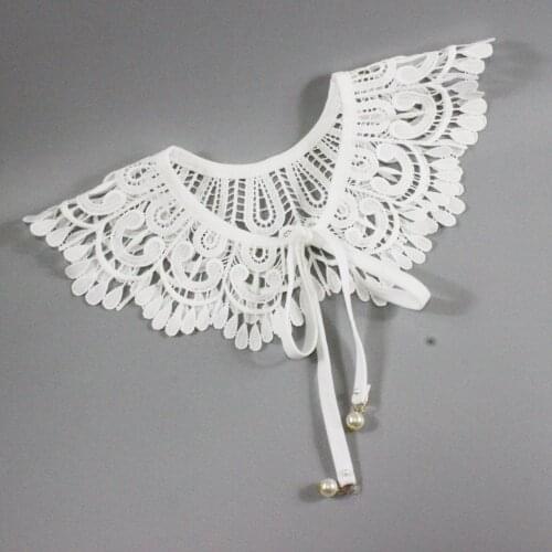 White Hollow Fake Collars for Women Detachable Collar Necklace Choker False Collars for Half Shirt Blouse Dress Neck Ruff Shawl