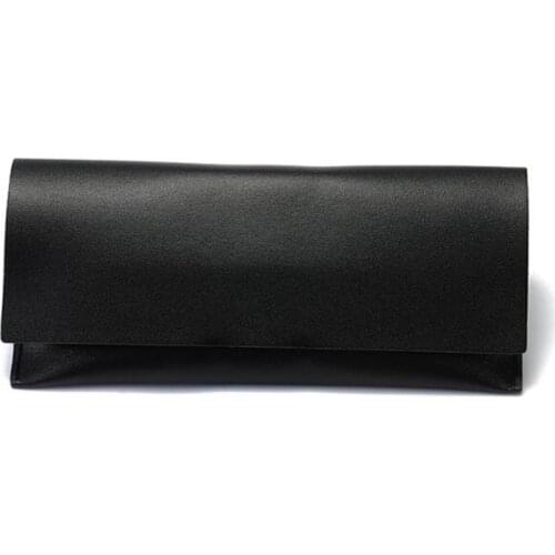 Glasses Case Women Men Fashion Leather Flat Mirror Sunglasses Case Storage Box Lightweight Portable Soft Package Box