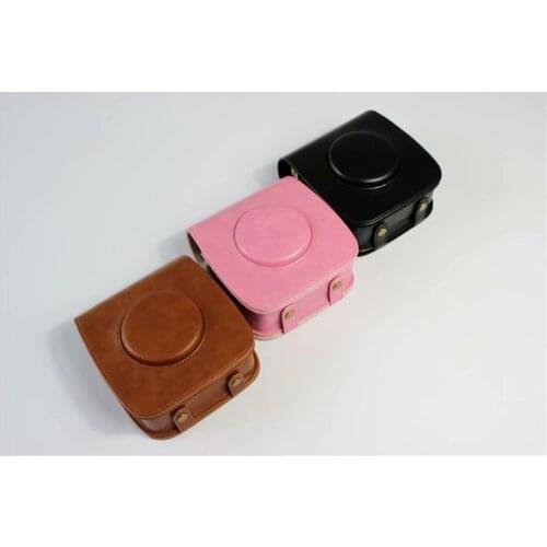 PU Leather Case Cover For Fujifilm Fuji Instax SQ 20 SQ20 Digital Camera Bag Pouch Set With Strap