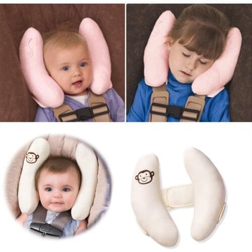 Baby Sleep Pillow Protection Car Seat Belt Pillow Protect Kids Head Shoulder Stroller Accessories random color YH-17