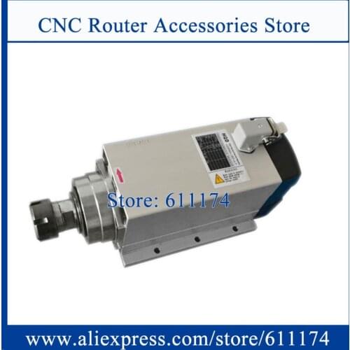 CNC Milling spindle motor 3.5KW ER25 4 bearing Air Cooled Spindle Motor AC380V 18000RPM Square shape spindle motor