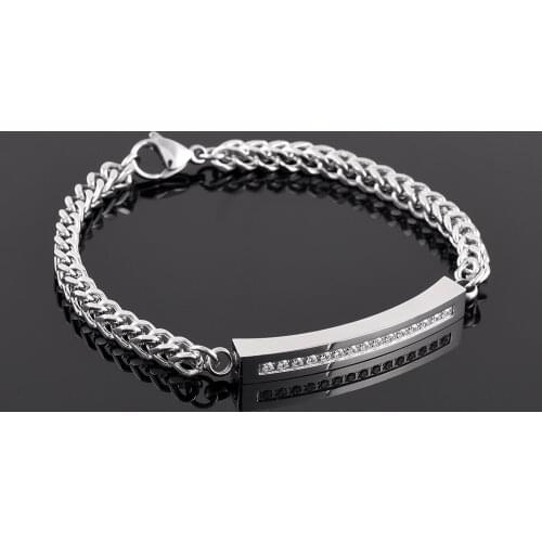 IJB5027 Wholesale&Reatil Cremation Bracelets Man,Stainless Steel Luxury Rhinestone Memorial Ashes Urns Charm Jewelry Bangles
