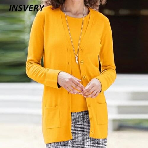 Autumn Long Sleeve Cardigan Women Fashion Jacket Coat Women Fall Clothes Solid Casual Single Breasted Vintage Top Plus Size