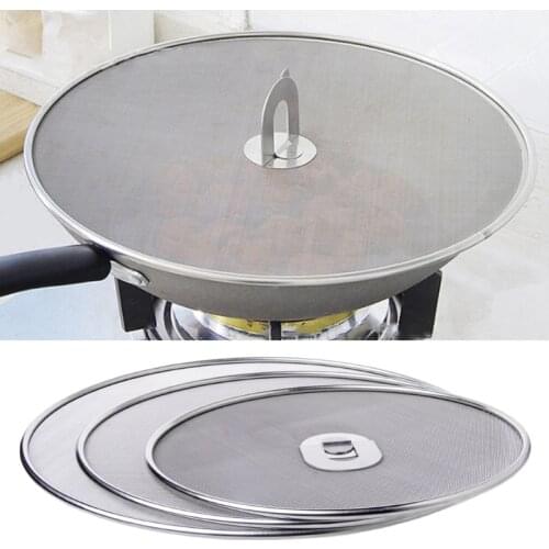 Anti-splash cover Splatter Screen Lid Splash proof Grease mesh cover Stainless Steel Lid Oil Proofing Frying Pan Spill Proof