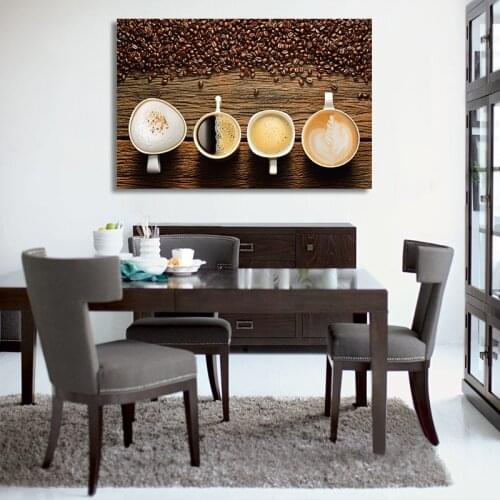 Nordic Coffee Theme Photography Canvas Posters Print Modern Wall Art Pictures For Living Room Dinning Room Cafe Office Aisle