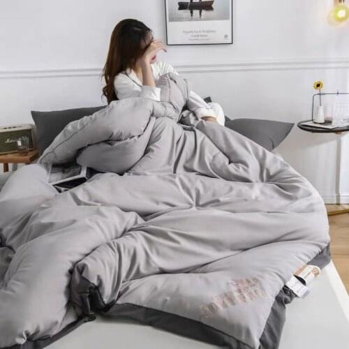 2019 New White Superfine Soy fiber Winter single double Quilt bedding Comforter Blanket Duvet Filling Cover Twin Queen King Size