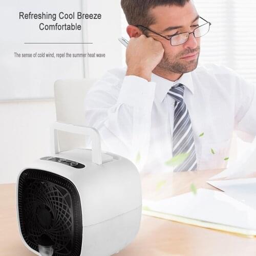 NEW Air Cooler Portable Mini Air-Conditioning Fan Personal Space Office Cooling Fans Water Cooling Desk USB Air Conditioner Fan