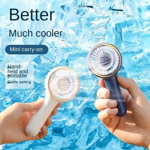 Portable Mini Fan Electric USB Rechargeable Small Handheld Battery Cooling Air Conditioner for Outdoor Home Office