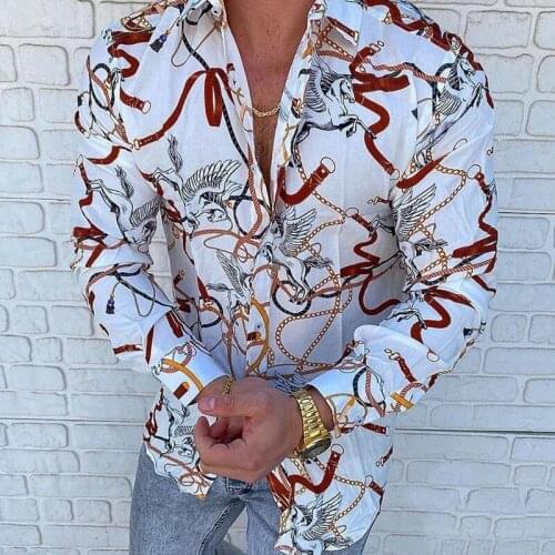 Printed 2021 Summer Mens Fashion Long Sleeve Shirt High Quality Polyester Cotton Men Comfortable Youth Casual Shirt S-XXXL