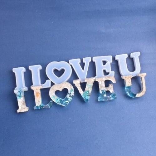 1 set Silicone Mold DIY Crystal Drop Glue 26 English letter Silicone Mould handmade Jewelry Epoxy Resin molds