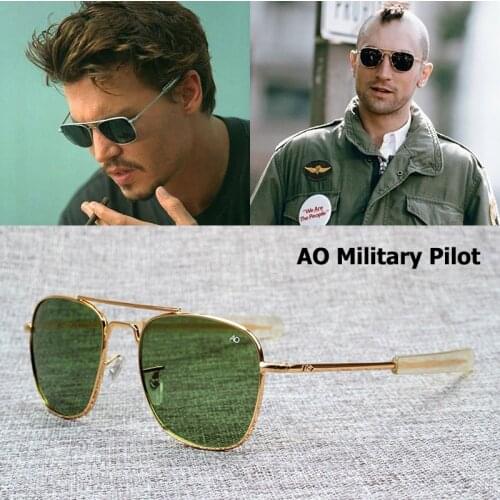 New Fashion Aviation Sunglasses Men Brand Designer American Army Military Optical AO Sun Glasses For Male UV400 Oculos de sol