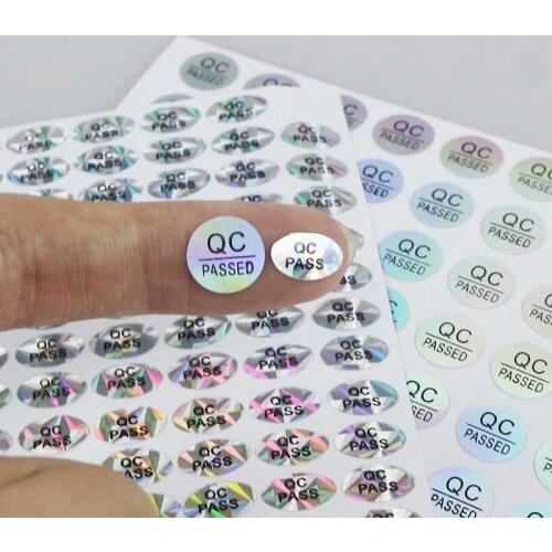 IN Stock sale 10mm/10*6mm QC PASSED Laser hologram stickers labels 800/1800pcs 1 PACK