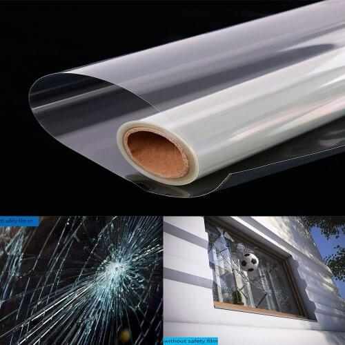 SUNICE 2mil(0.05mm) Protective Glass Safety Window Film Anti-Scratch Avoid Hurt Glass not Broken 70*400cm