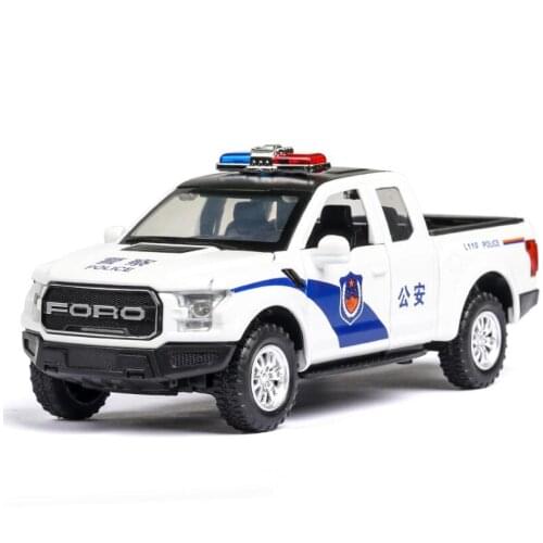 Light Toy 1:32 F O R D F150 Alloy Toy Car Metal Pickup Sound and Light Back Vehicle Model Childrens Gifts Toys For Boy