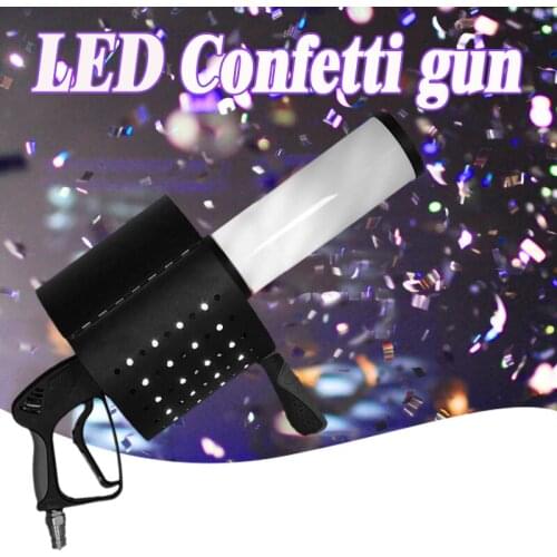 LED CO2 JET Party Confetti Gun 7 colors CO2 Confetti Launcher Cannon FX Stage Confetti Streamer Machine Wedding Confetti paper
