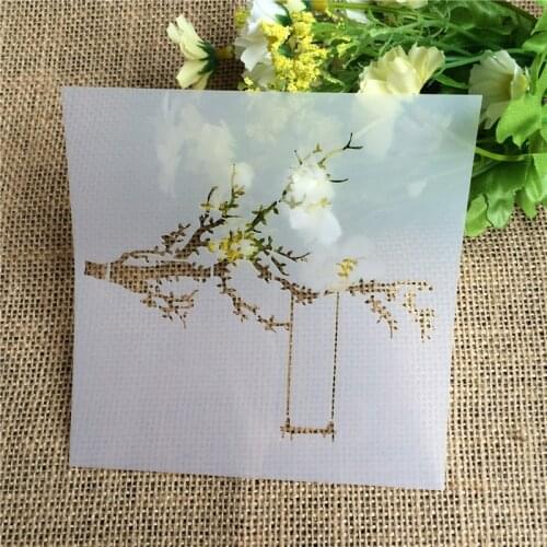 Swing Layering Stencils for DIY Scrapbooking Album Decorative Embossing DIY Paper Cards Crafts Masking Spray Painted Template