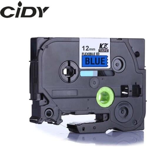 Tze-FX531 12mm black on blue flexible cable label tape tze FX531 tz-FX531 for brother p-touch printer tze231 Laminated Ribbons