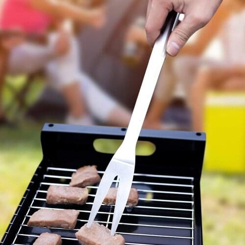 Outdoor barbecue fork stainless steel barbecue fork BBQ fork barbecue tool hot selling kitchen gadgets