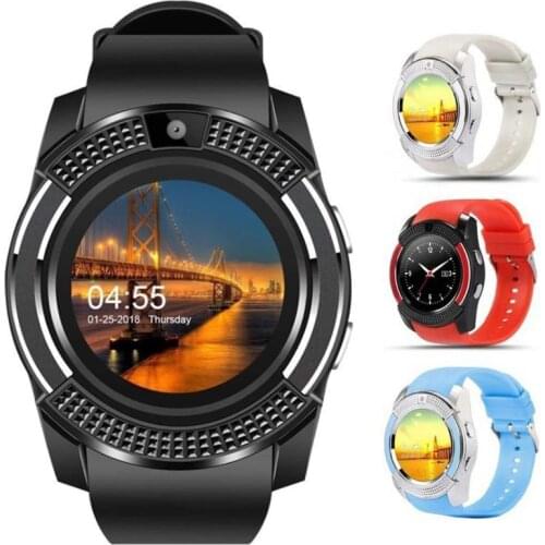 V8 Smart Watch with SIM Card Smartwatch Mens Watches Sports Watch Womens Wristwatch Bracelet Sleep Monitor Electronic Clock